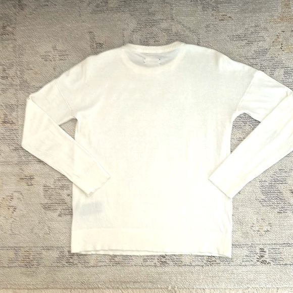 Zadig & Voltaire Knit Crewneck Sweater with silver Skull. 100% cotton .Size M. - Picture 3 of 10